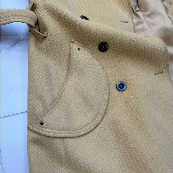Vintage Wool Lucca Blu Yellow Coat - Picture 9 of 12